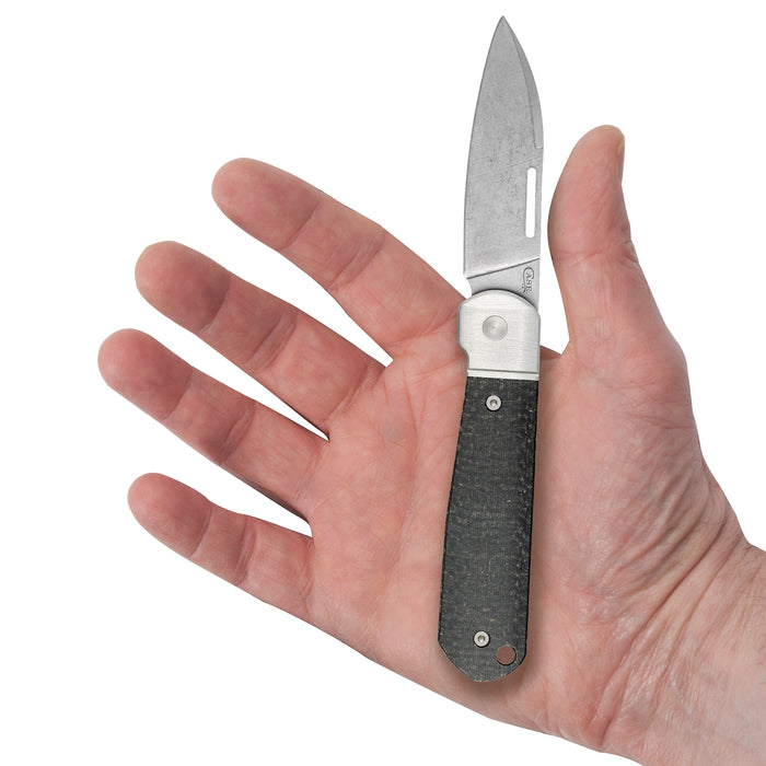Case Knives Smooth Black Burlap Micarta Highbanks Knife