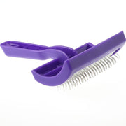 Leather Plastic Lamb Slicker Brush Purple