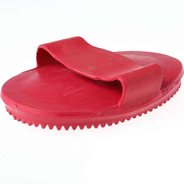 Large Soft Rubber Curry Comb Red