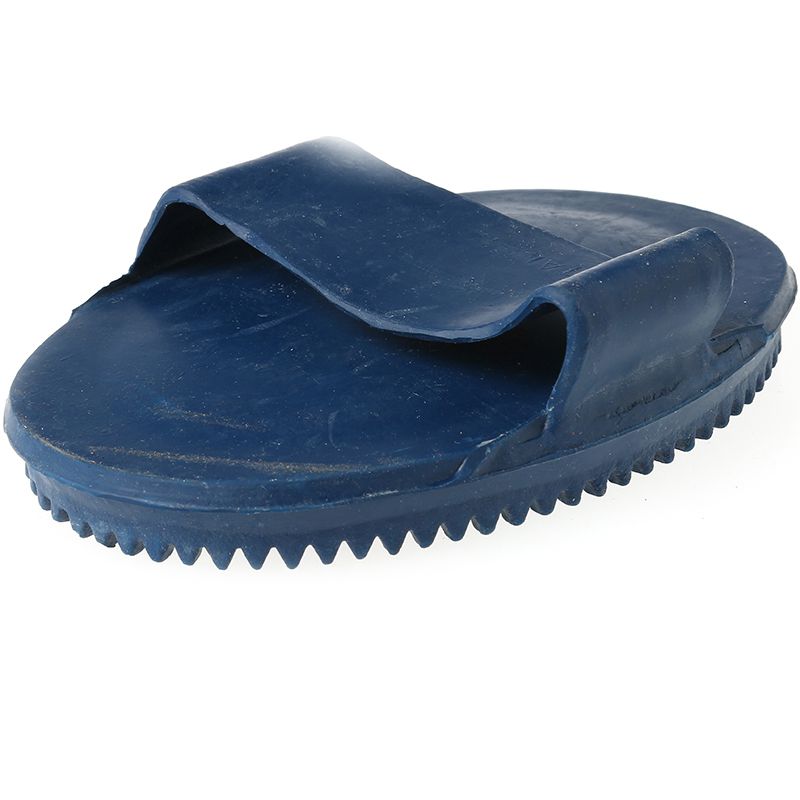 Large Soft Rubber Curry Comb Blue