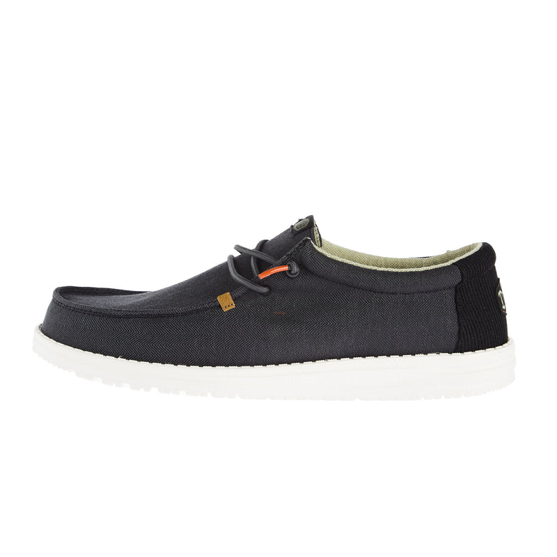 Hey Dude Men`s Grey Wally Herringbone Casual Shoe