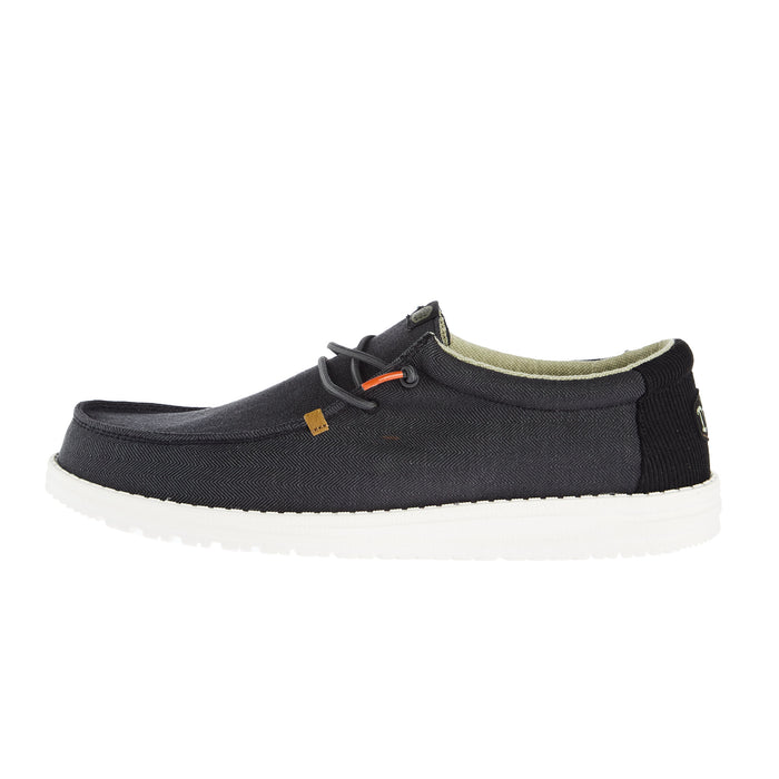 Hey Dude Men`s Grey Wally Herringbone Casual Shoe