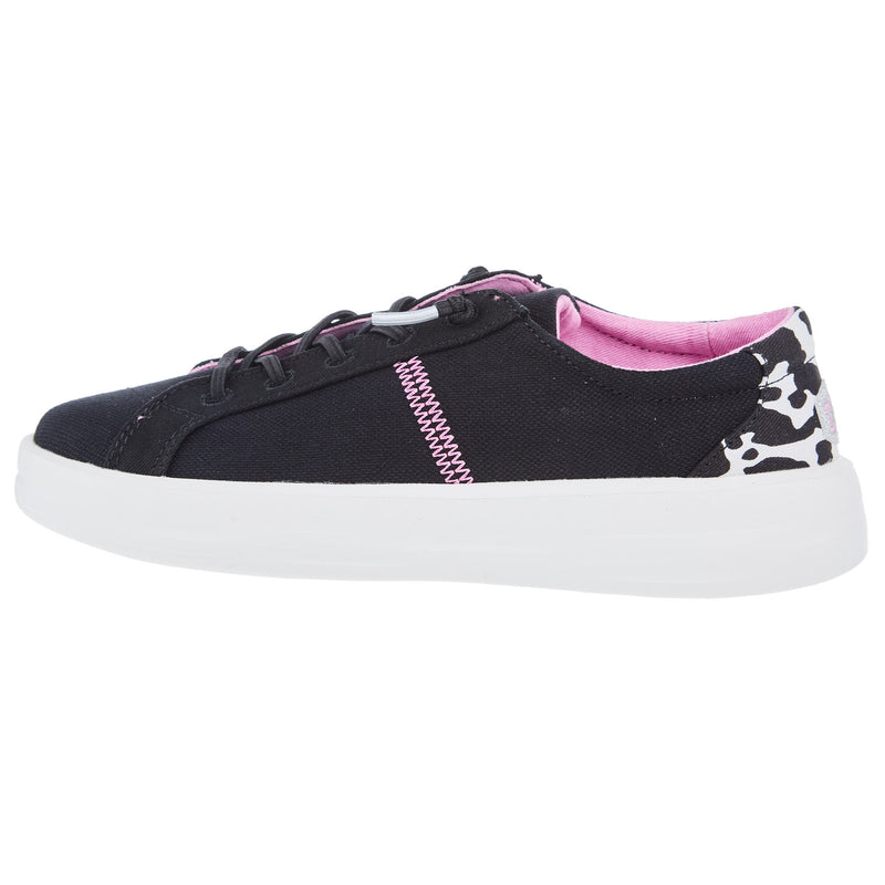Hey Dude Youth Karina Sparkle Black Cow Casual Shoe