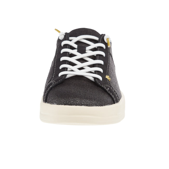 Hey Dude Womens Karina Shimmer Black Sneaker