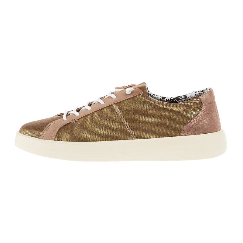 Hey Dude Women`s Karina Shimmer Rose Gold Casual