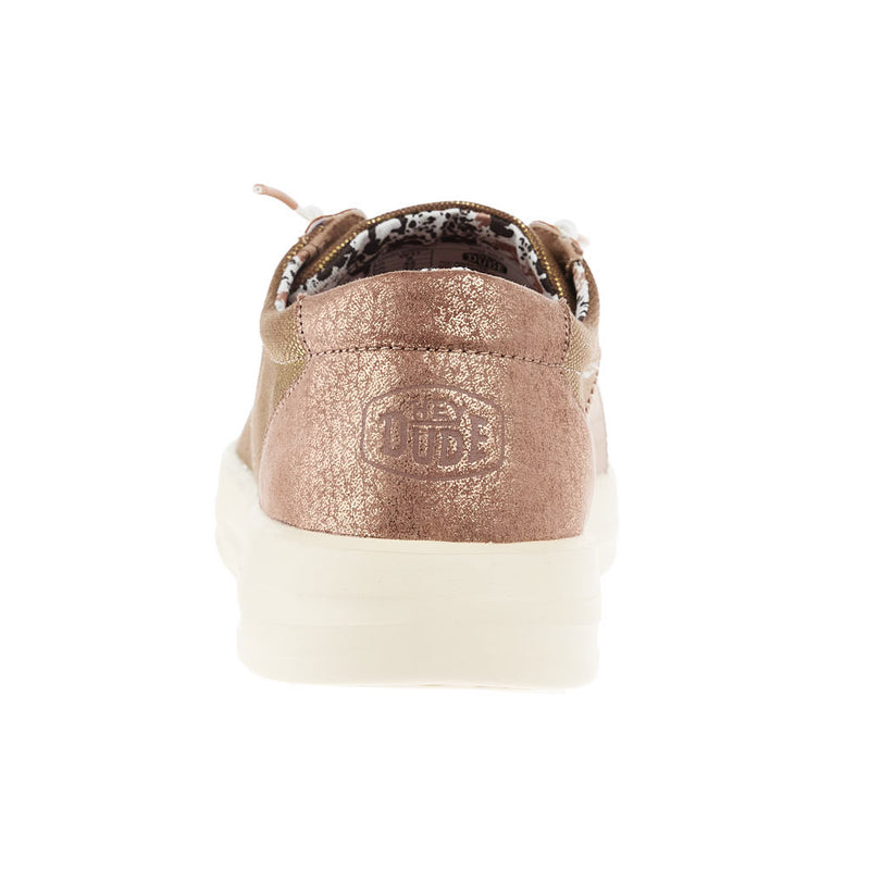 Hey Dude Women`s Karina Shimmer Rose Gold Casual