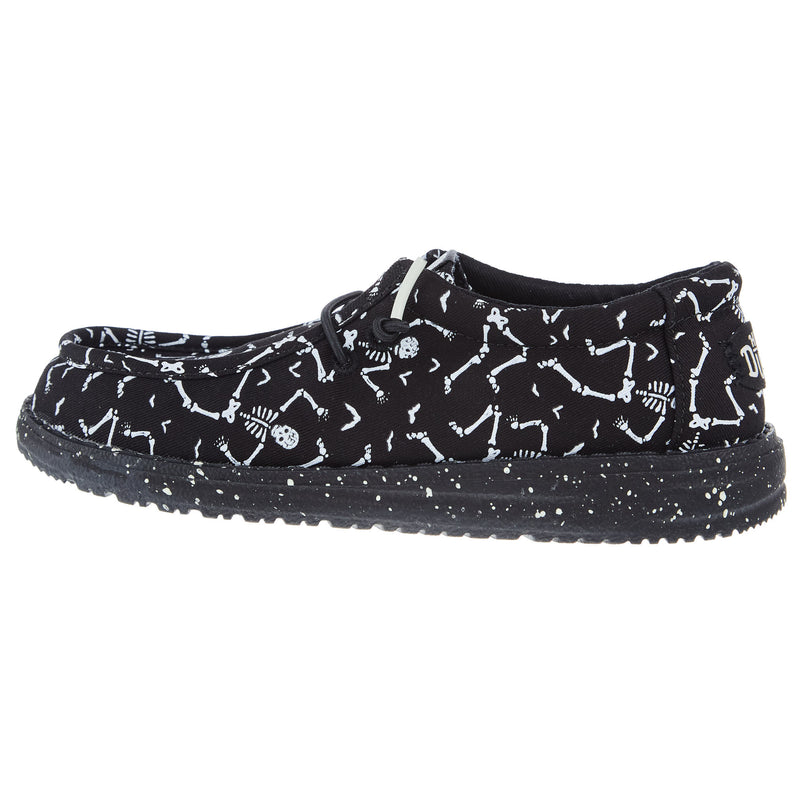 Hey Dude Wally Youth Skeletons Black