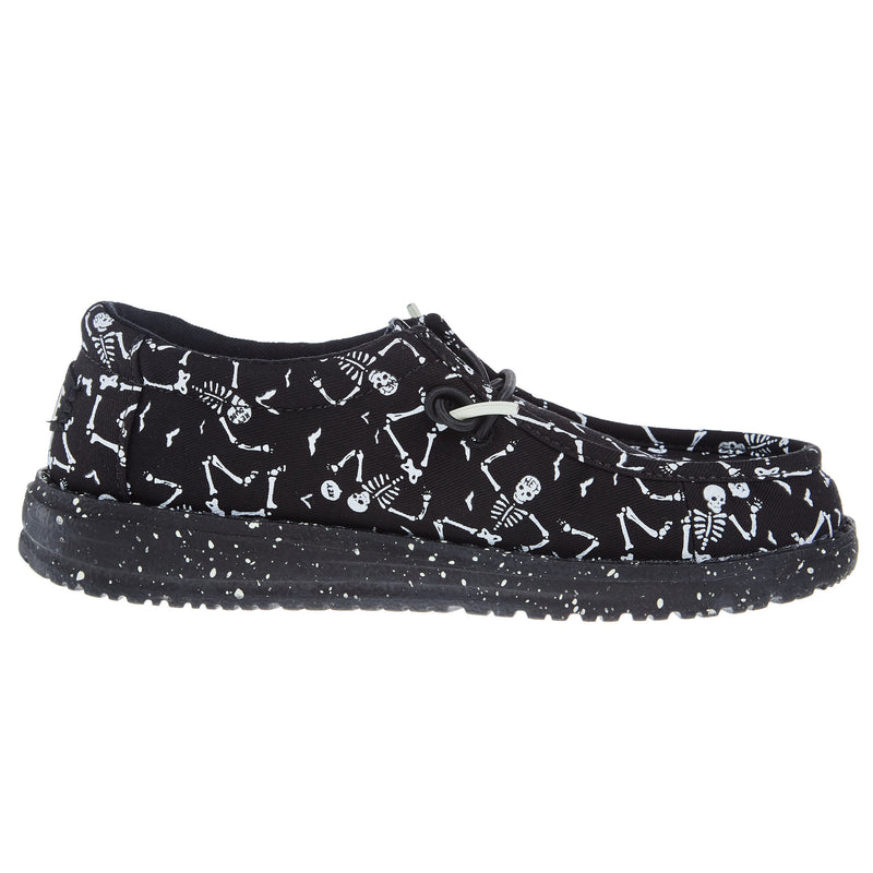 Hey Dude Wally Youth Skeletons Black