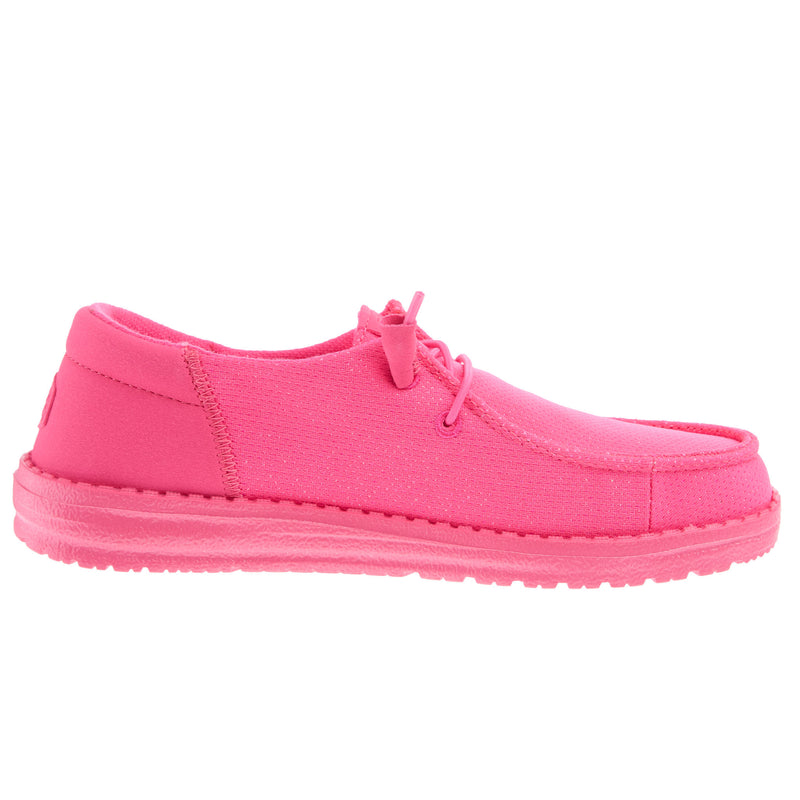 Hey Dude Womens Wendy Funk Mono Sparkle Electric Pink Casual