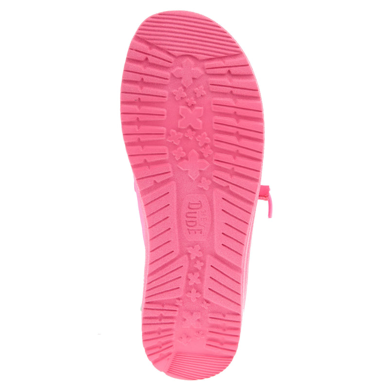 Hey Dude Womens Wendy Funk Mono Sparkle Electric Pink Casual