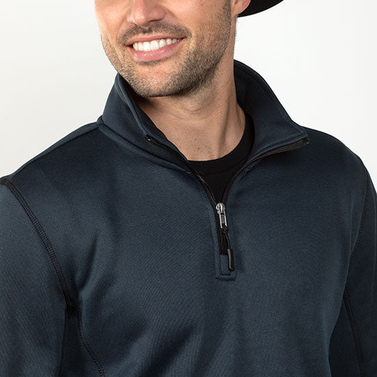 Panhandle Powder River Heather Knit Quarter Zip Pullover