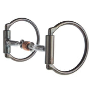 Dutton Bits 3 Piece Dog Bone W/ CPR Rings D Ring Snaffle