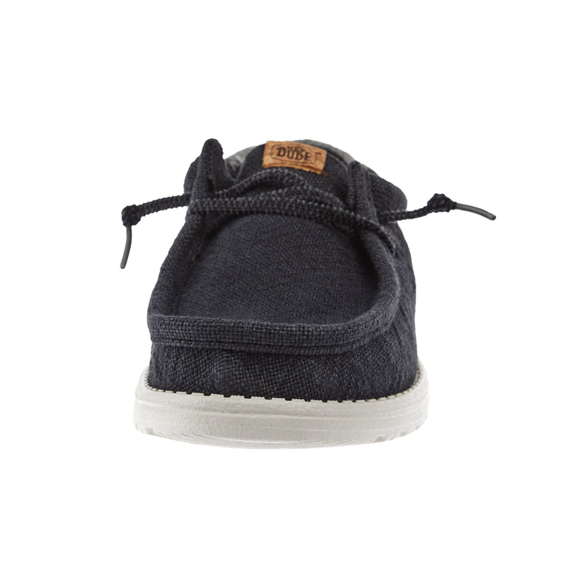Hey Dude Men`s Wally Jute Black/Granite Grey Shoe