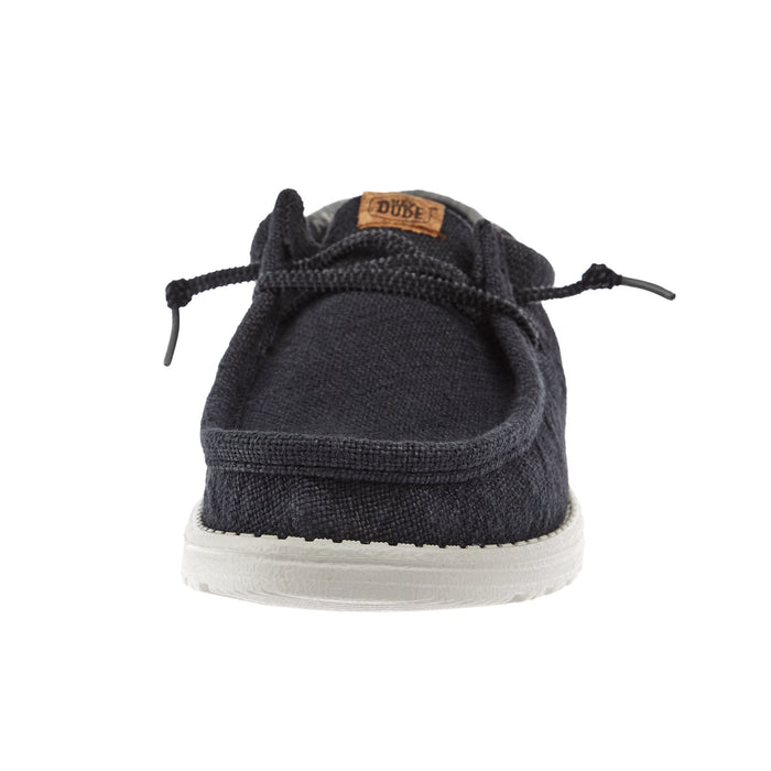 Hey Dude Men`s Wally Jute Black/Granite Grey Shoe