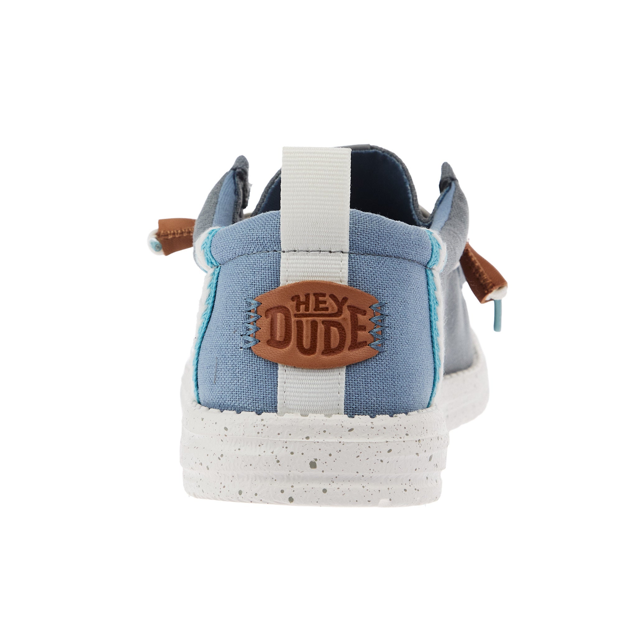 Hey Dude Men`s Grey/Denim Wally Summer Linen Casual Shoe