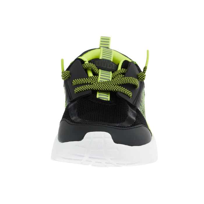 Hey Dude Sirocco Play Youth Sport Black and Lime Punch Casual Shoe