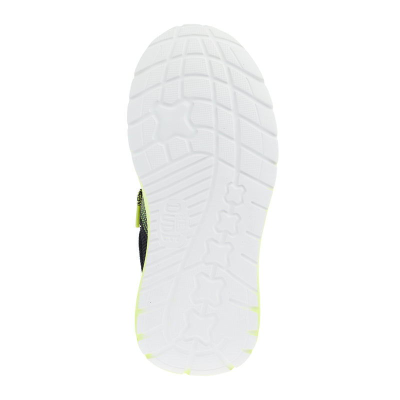 Hey Dude Sirocco Play Youth Sport Black and Lime Punch Casual Shoe