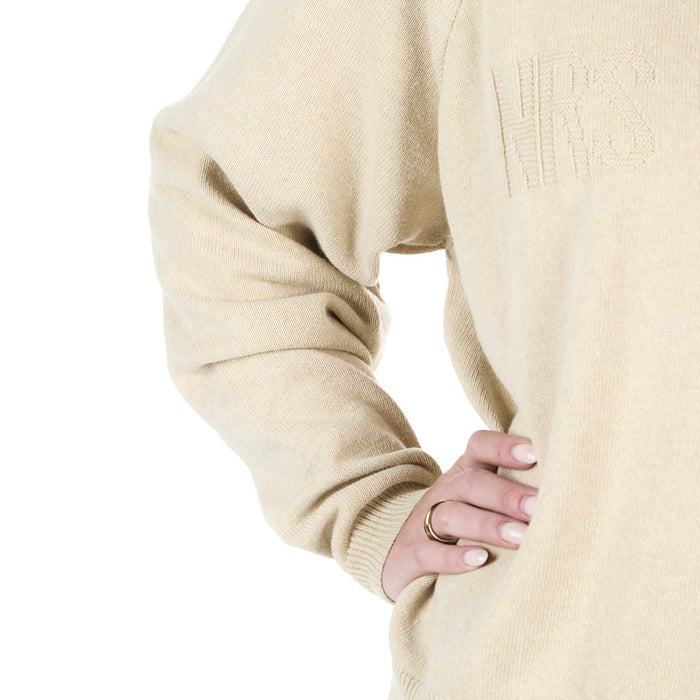 NRS Embossed Jacquard Camel Sweater