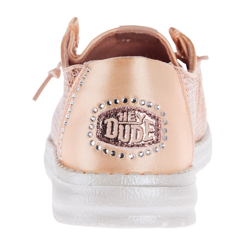 Hey Dude Womens Wendy Disco Sequin Blush Shoe