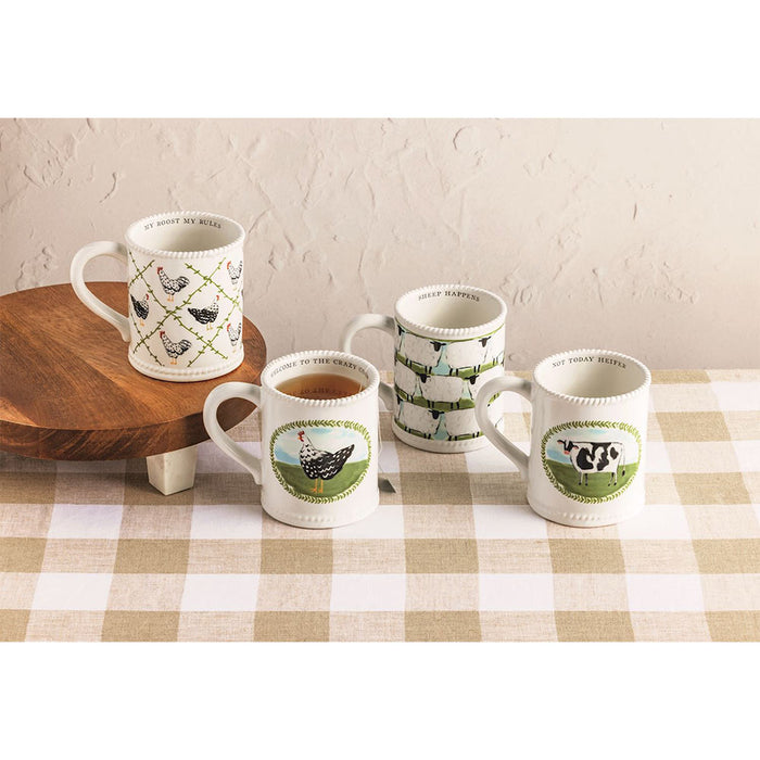Mud Pie Sheep Happens Farm Mug