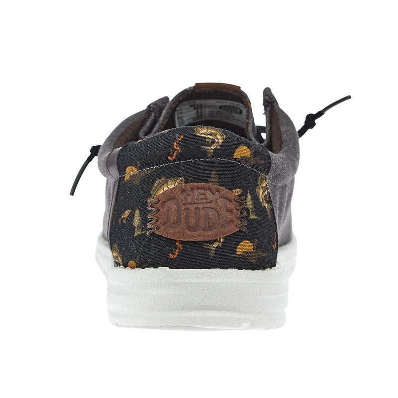 Hey Dude Men`s Granite Grey Wally Bass Casual