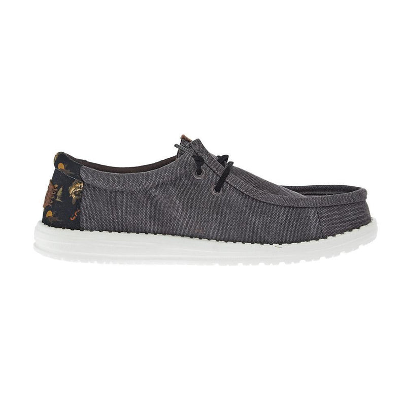 Hey Dude Men`s Granite Grey Wally Bass Casual