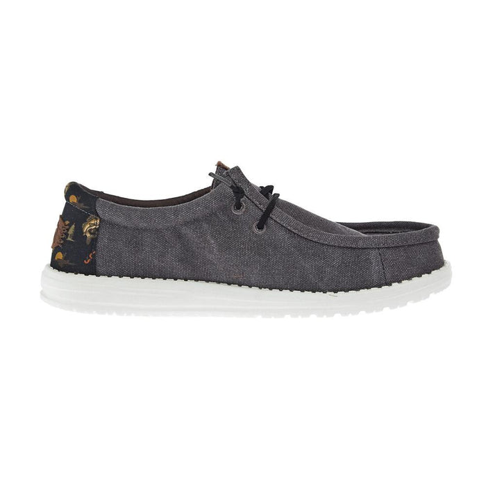 Hey Dude Men`s Granite Grey Wally Bass Casual