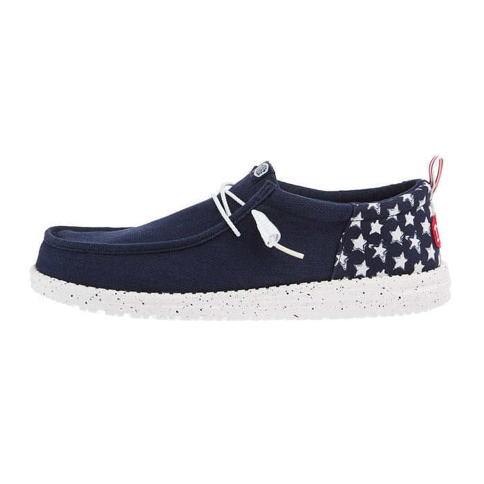 Hey Dude Mens Navy Blazer Wally Funk Americana Stars Casual Shoe