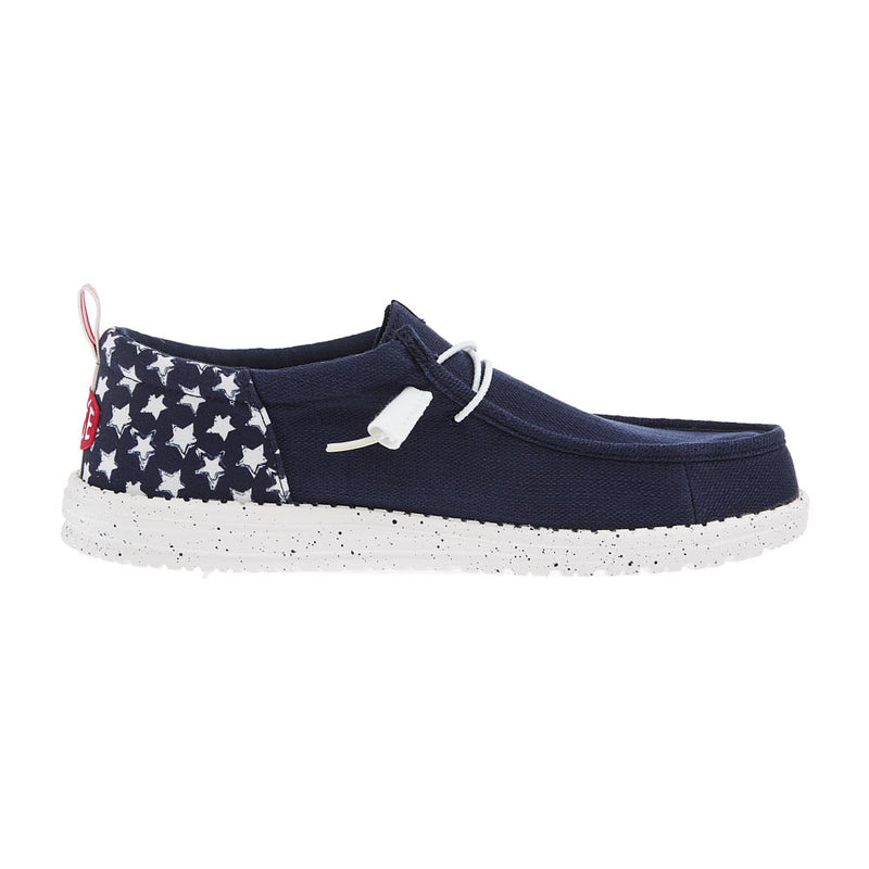 Hey Dude Mens Navy Blazer Wally Funk Americana Stars Casual Shoe