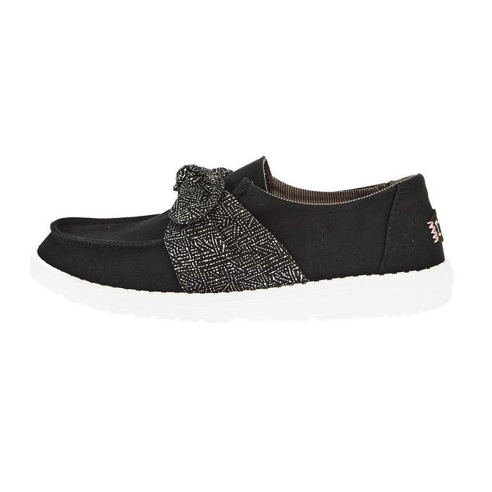 Hey Dude Women`s Black Wendy Bow Casual