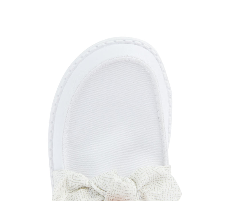 Hey Dude Women`s White Wendy Bow Casual