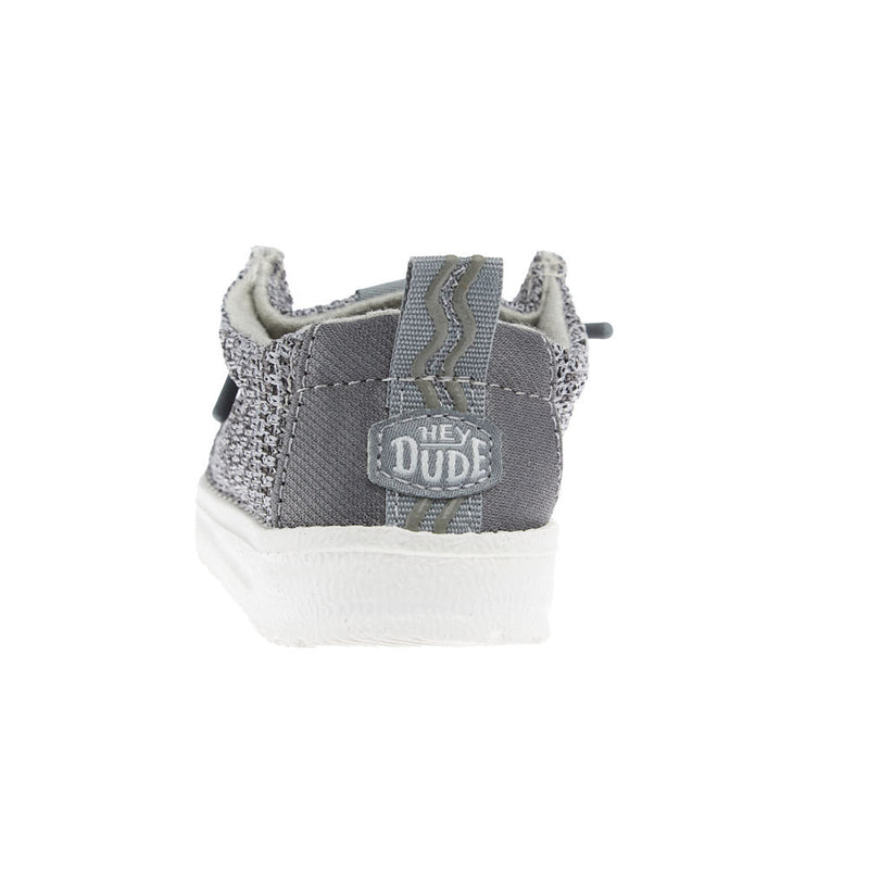 Hey Dude Infant's Lil Slip On Core Grey and White Casual Shoe