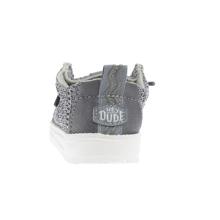 Hey Dude Infant's Lil Slip On Core Grey and White Casual Shoe