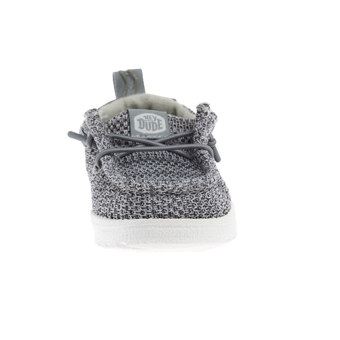Hey Dude Infant's Lil Slip On Core Grey and White Casual Shoe