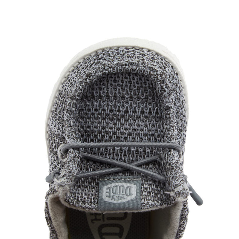Hey Dude Infant's Lil Slip On Core Grey and White Casual Shoe