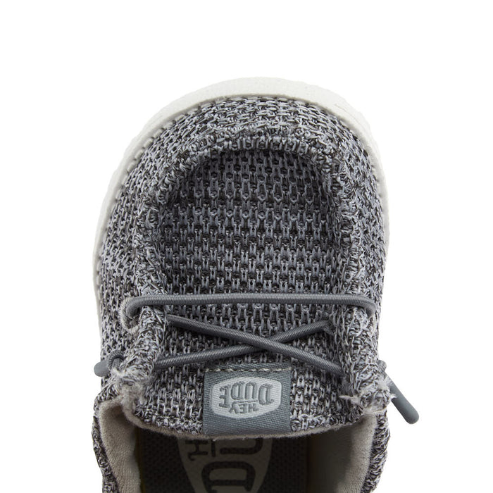Hey Dude Infant's Lil Slip On Core Grey and White Casual Shoe