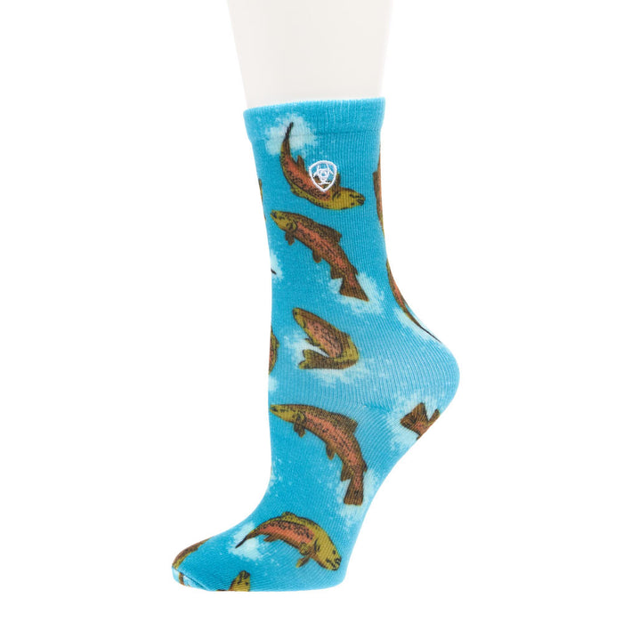Ariat Kid`s Active Fish Crew Socks 2 Pack