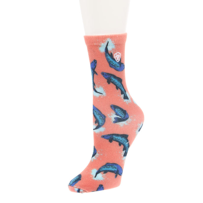 Ariat Kid`s Active Fish Crew Socks 2 Pack