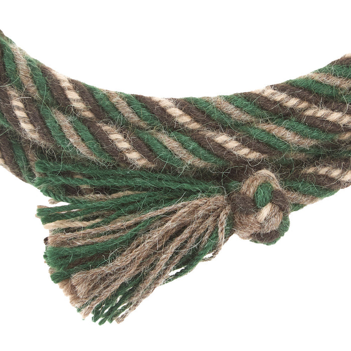 T3 Weavers 5/8 inch by 22 Forest Green, Brown, Tan 100% Alpaca Mecate Reins