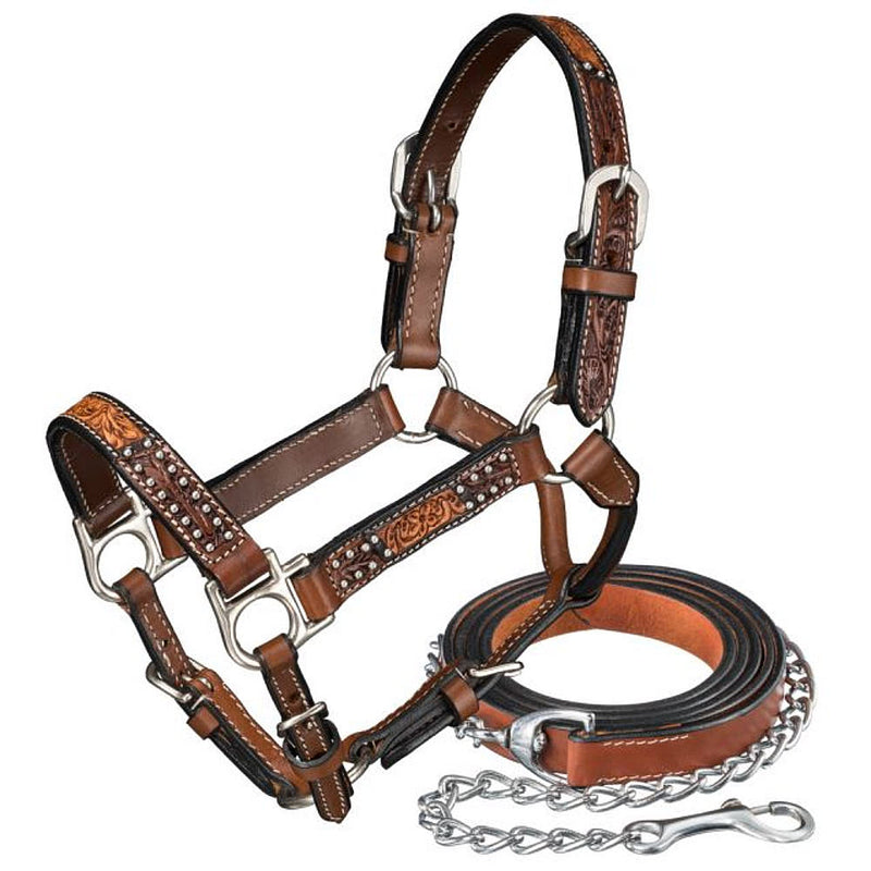 Tough 1 Royal King Mini Cow Puncher Halter With Lead