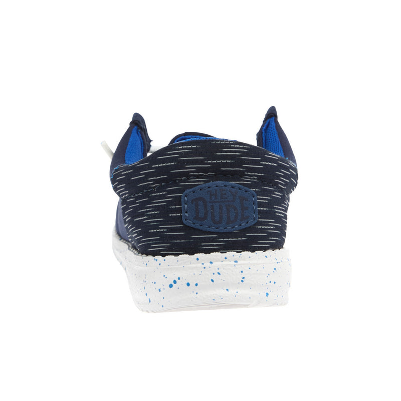 Hey Dude Youth Wally Funk Blue Jersey Jacquard