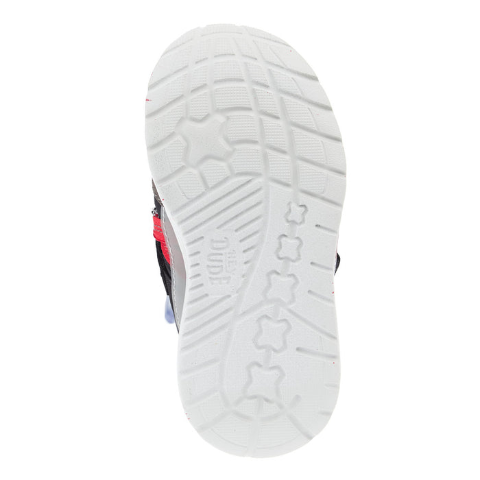 Hey Dude Toddler Sirocco Trek Sport Black and Red Sneaker