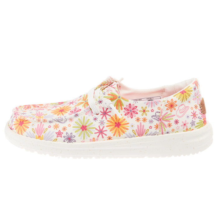 Hey Dude Youth Wendy Western Cowgirl Pink Casual Shoe
