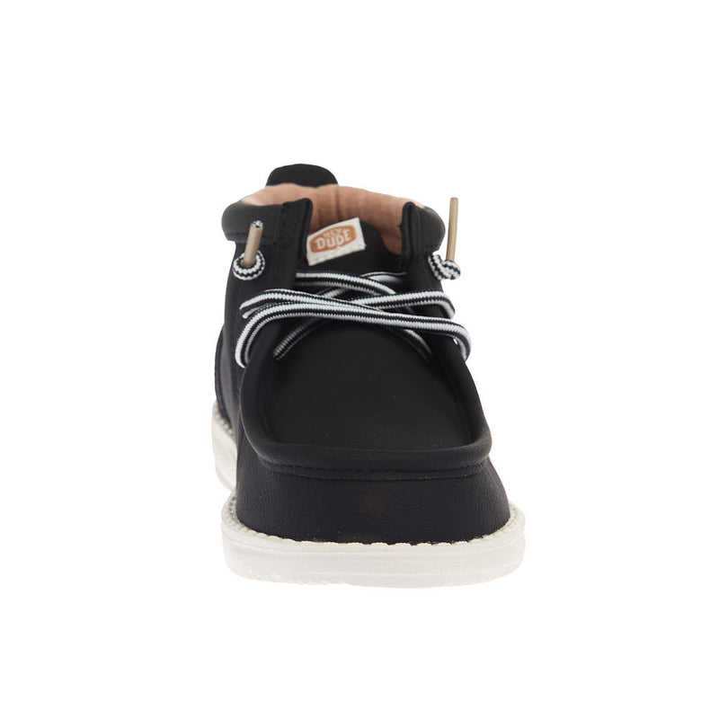Hey Dude Youth Black Wally Mid Classic Casual Shoe