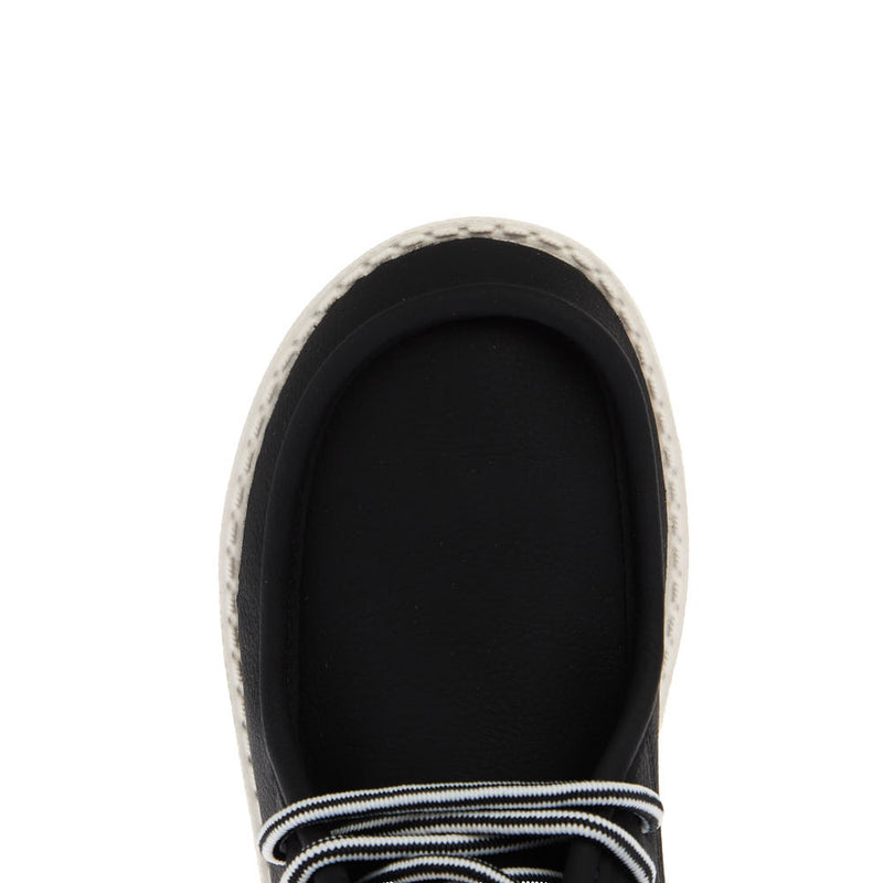 Hey Dude Youth Black Wally Mid Classic Casual Shoe