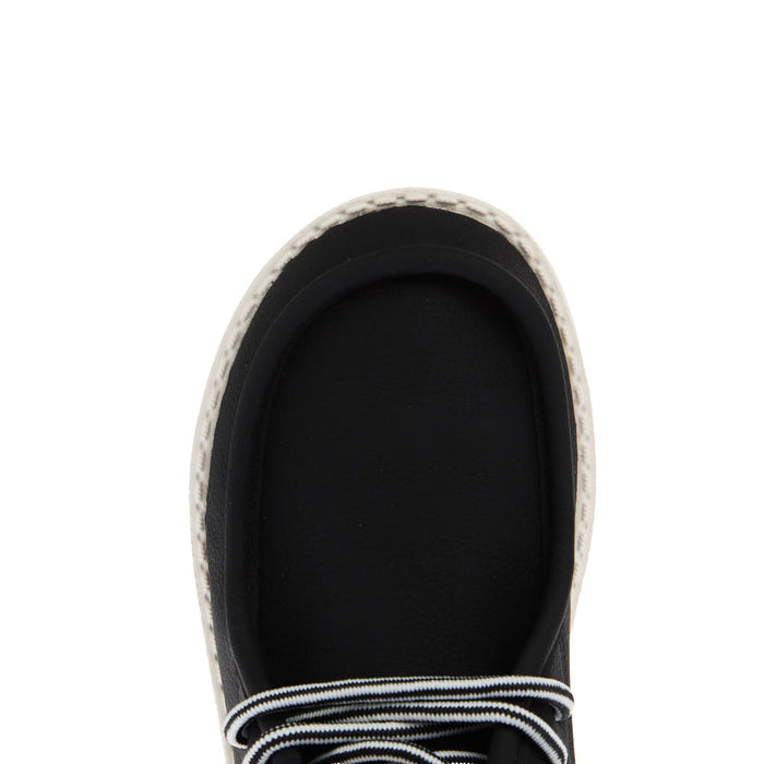 Hey Dude Youth Black Wally Mid Classic Casual Shoe