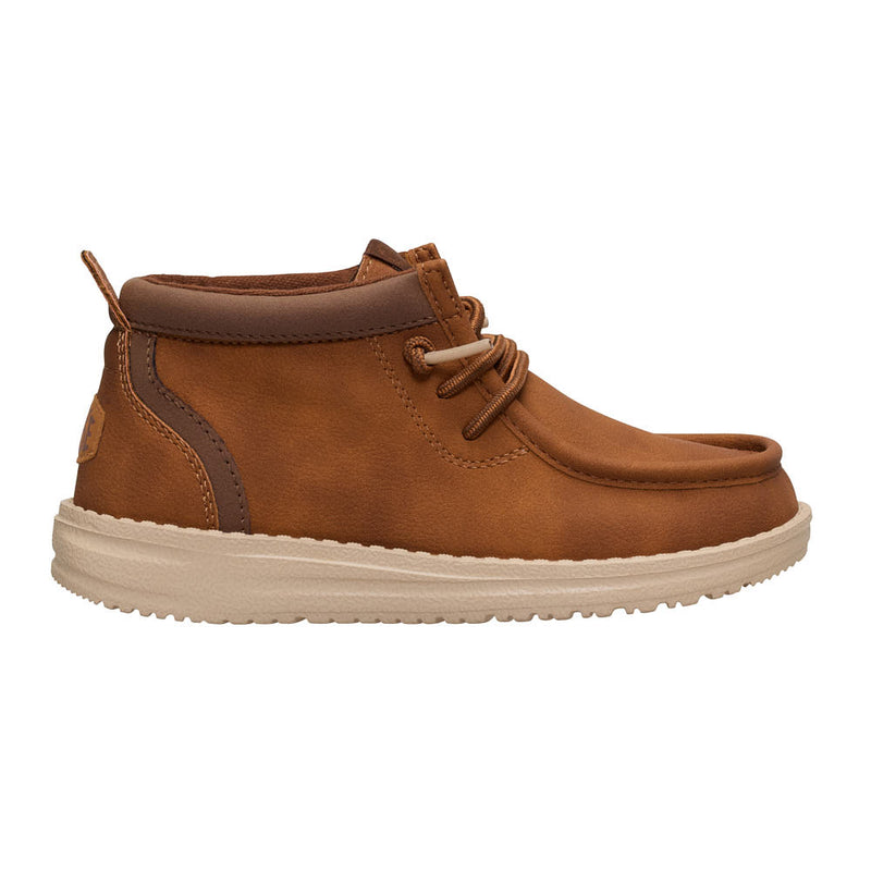 Hey Dude Youth Wally Mid Classic Cognac And Tan Casual