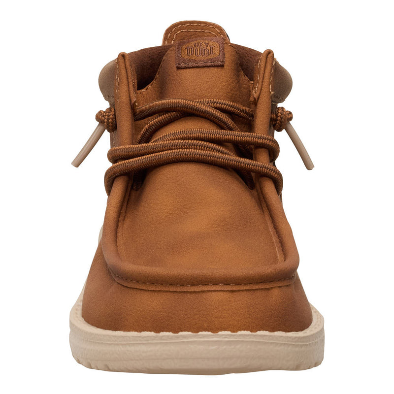 Hey Dude Youth Wally Mid Classic Cognac And Tan Casual