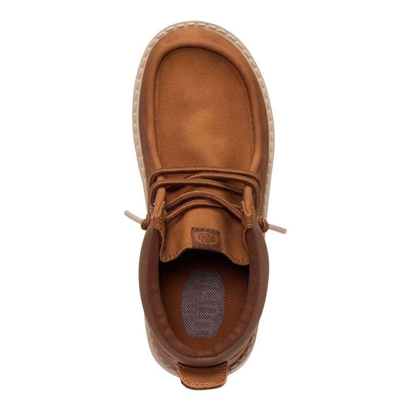 Hey Dude Youth Wally Mid Classic Cognac And Tan Casual