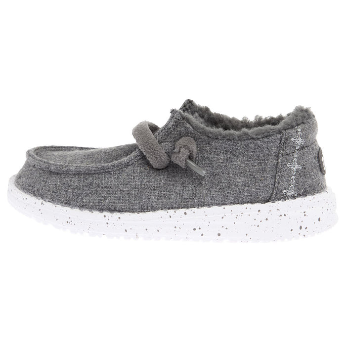 Hey Dude Toddler's Wendy Charcoal Wool Cozy Casual Shoe